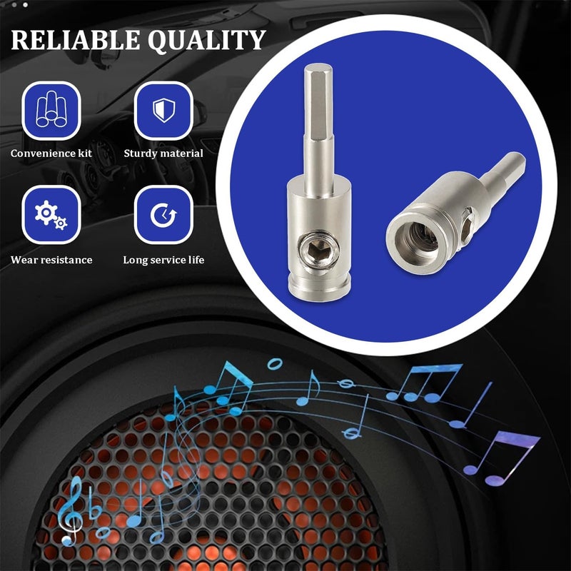 BOJACK Amp Input Reducer 8 Gauge to 8 Gauge Wire Car Stereo Power/Ground GA adapters with Hex Screw Clamp Includes Extra Screws, Heat Shrink Tubes and Hex Tool for Car Audio Systems (Pack of 2) - Image 5